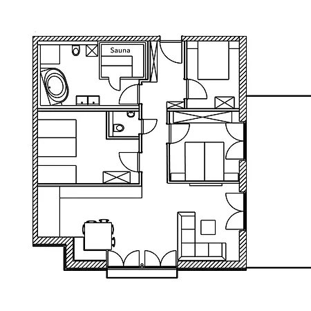 公寓 Schmuckstueck Ferienapartments 博登迈斯